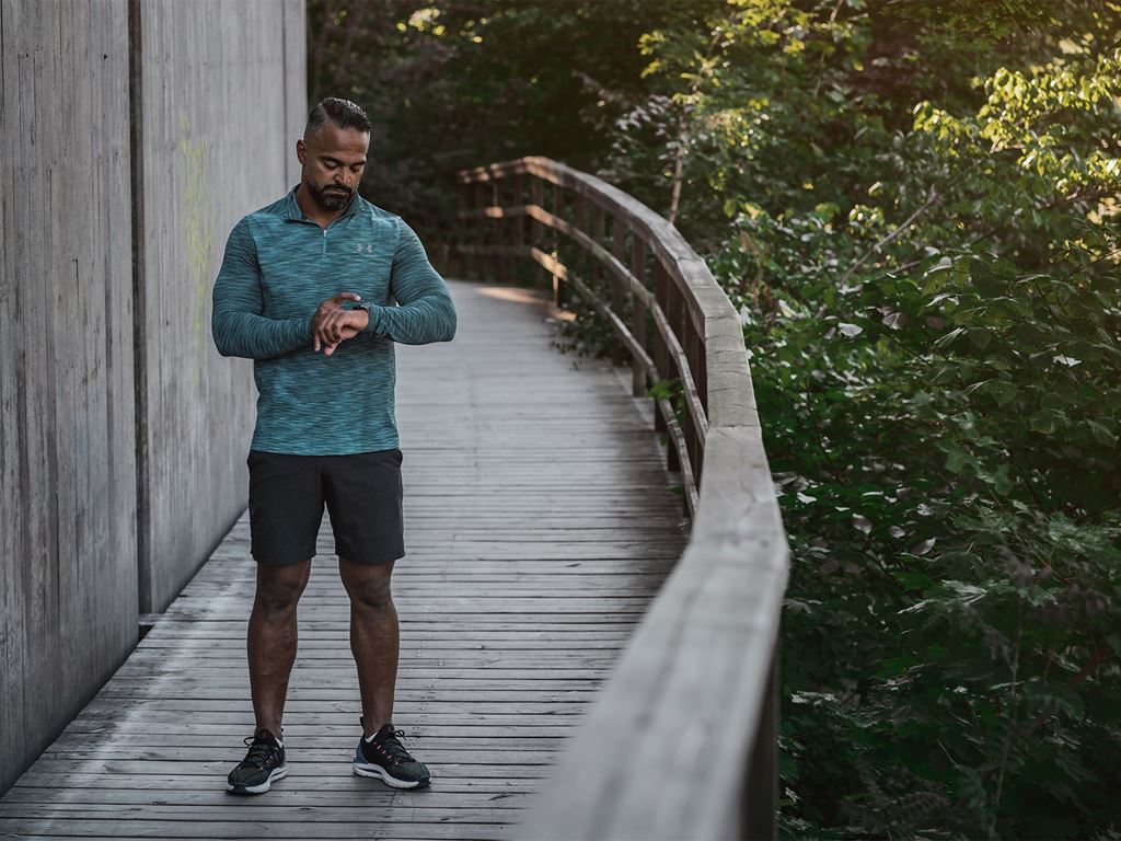 Man på träningspass