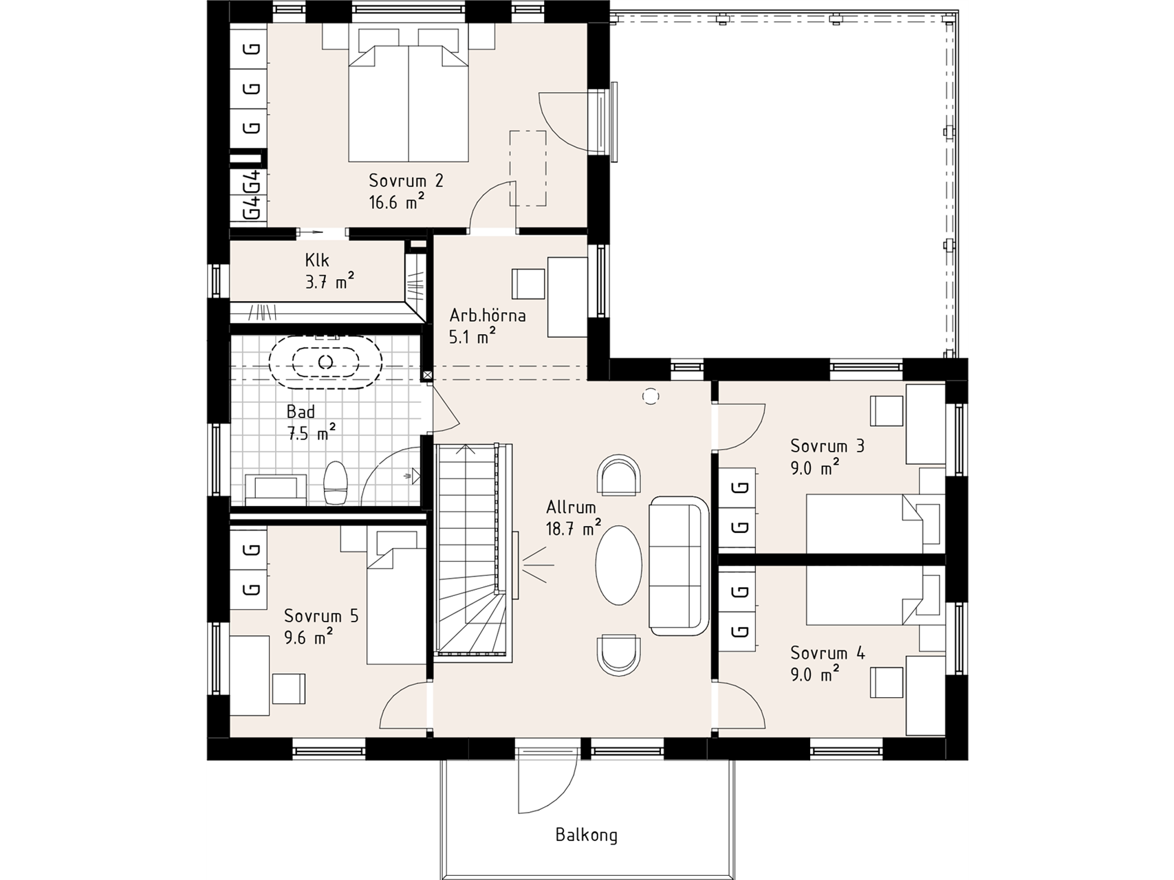 Villa-Heden-Övervåning-Planlösning