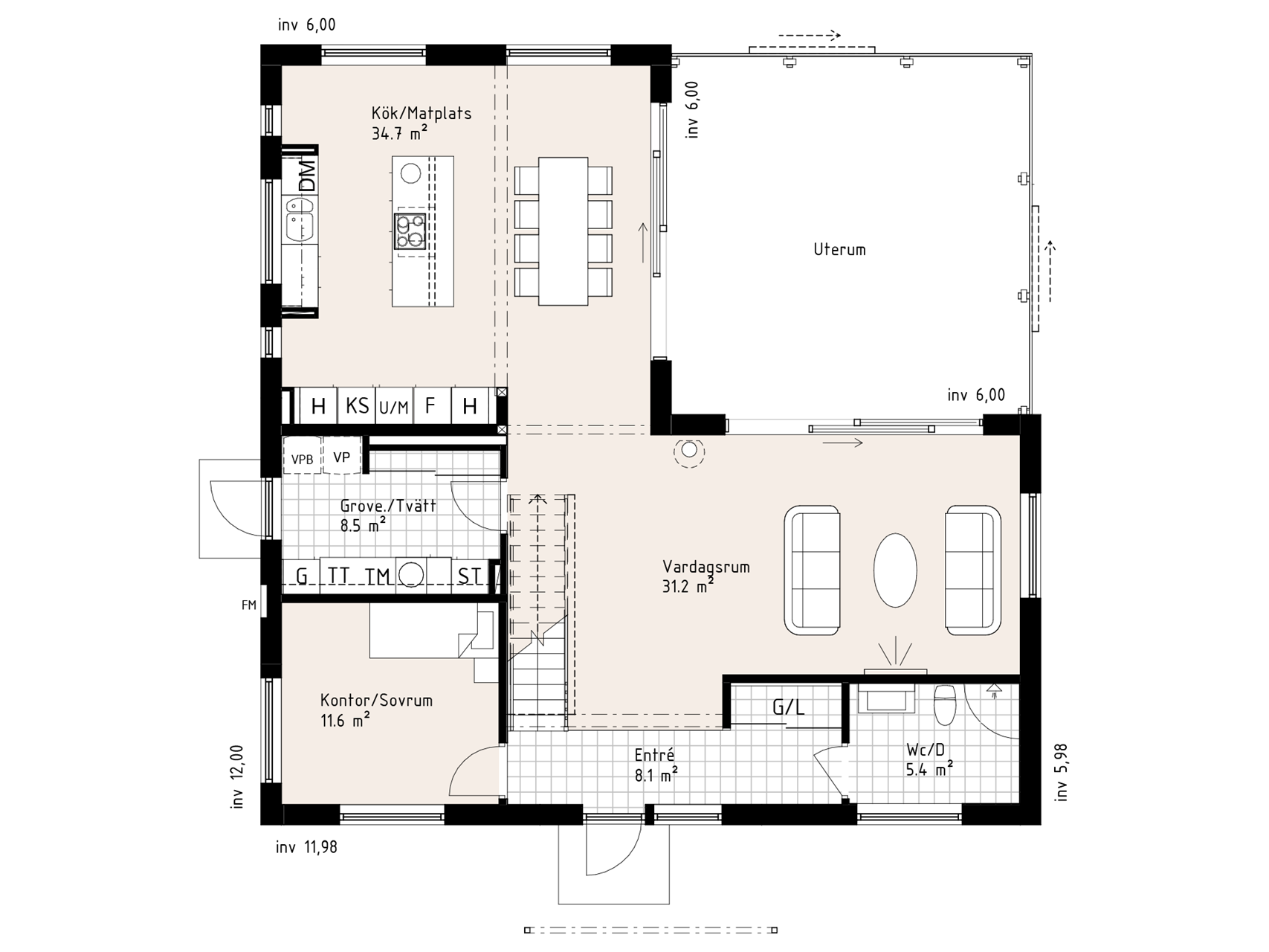 Villa-Heden-Entrévåning-Planlösning