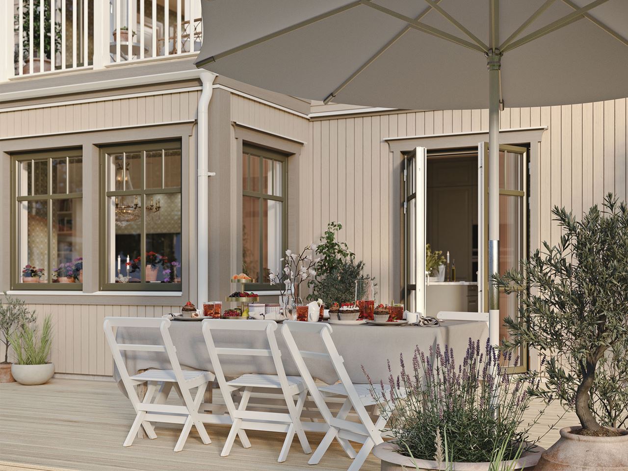 Fina sekelskifteshus med färg som tar för sig